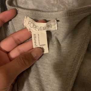 Long comfy grey dress that stretches in the waist part a little from forever 21